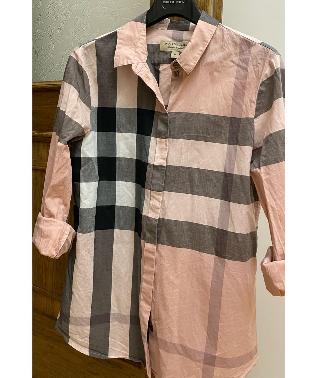 BURBERRY Розовая хлопковая рубашка, фото 4