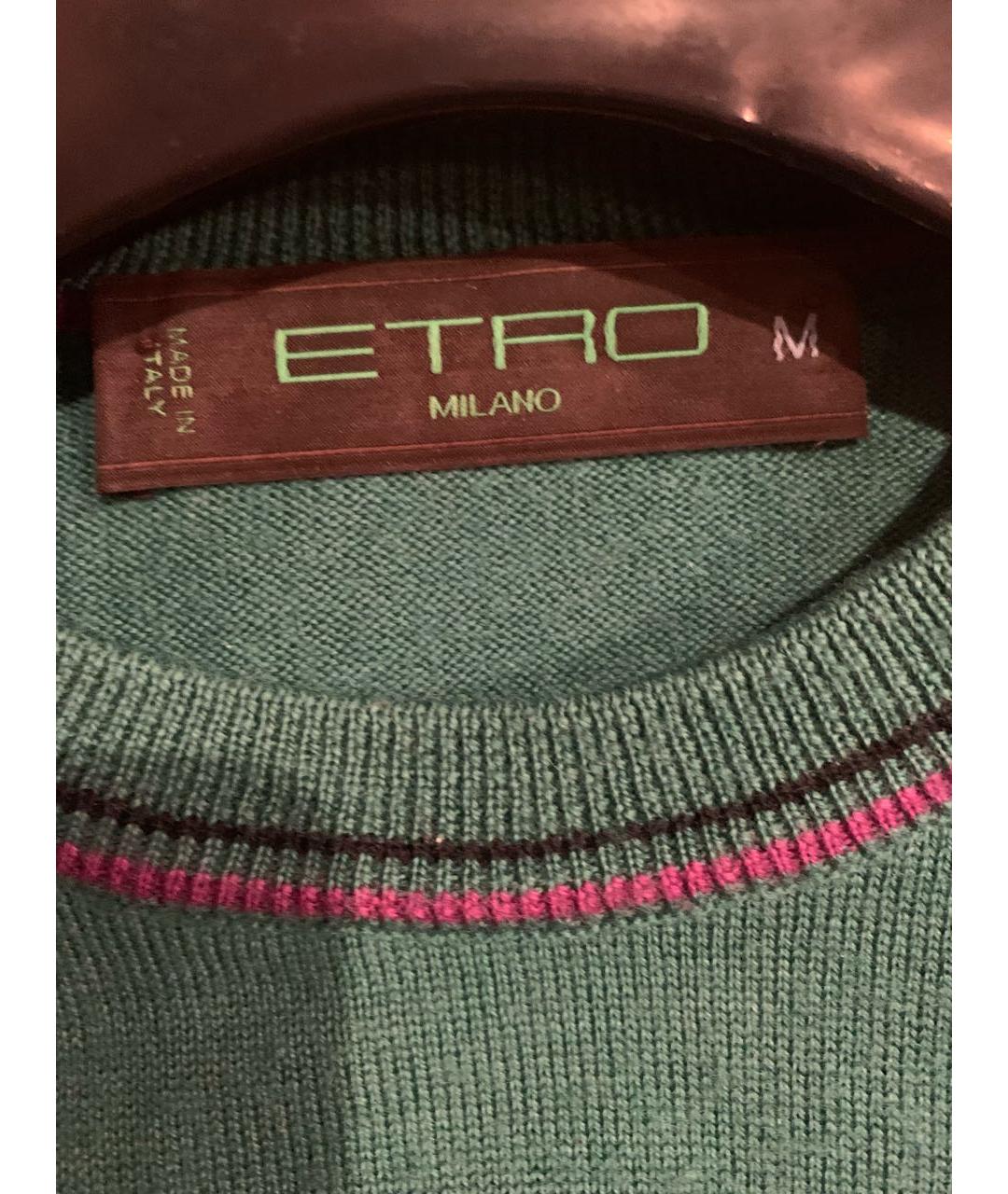 ETRO Зеленый шерстяной джемпер / свитер, фото 3