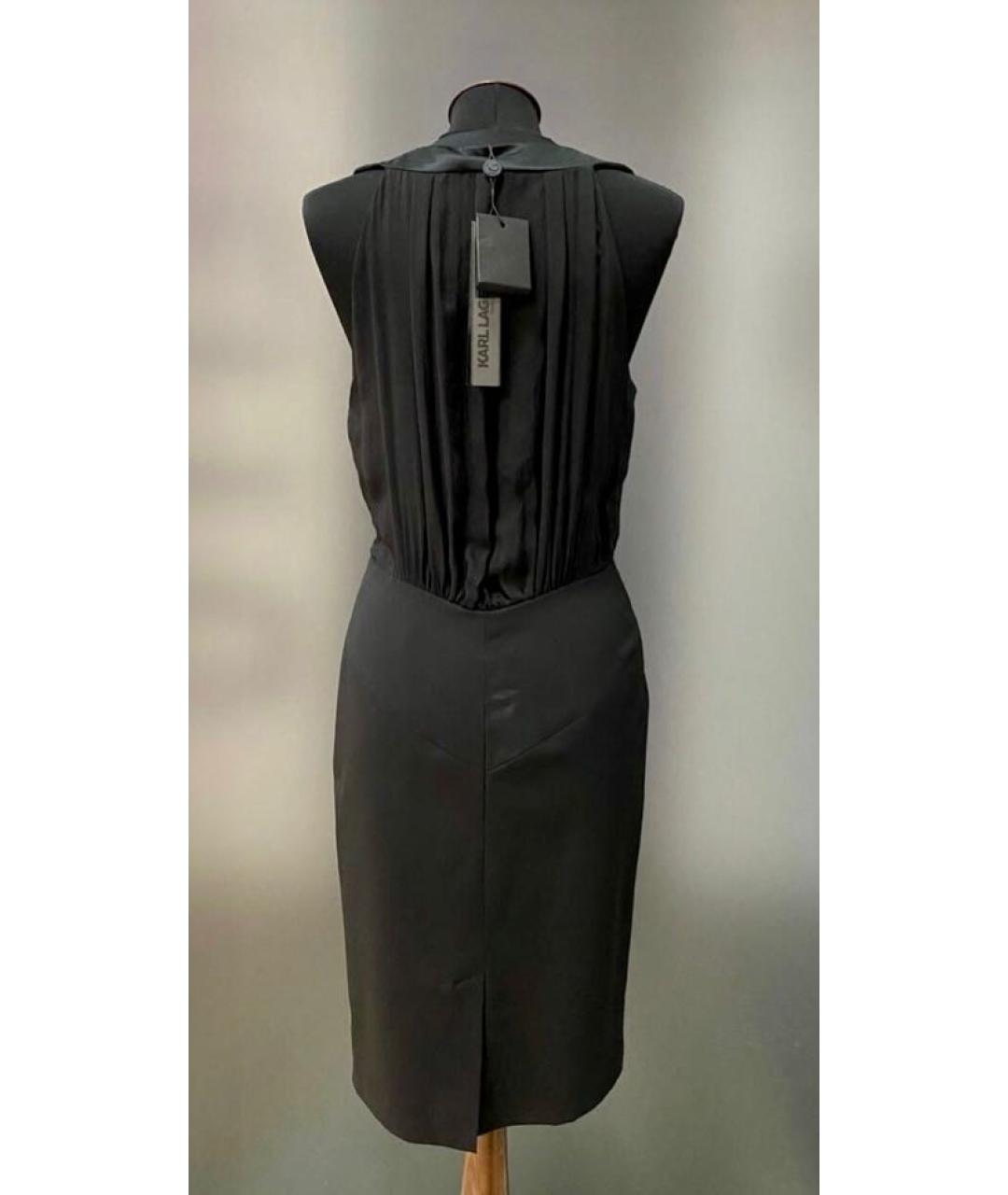 KARL LAGERFELD Черное шерстяное платье, фото 2