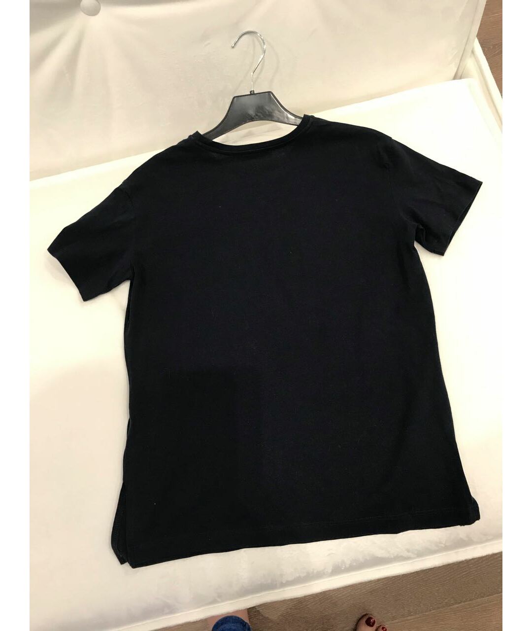 SANDRO Темно-синяя хлопковая футболка, фото 2