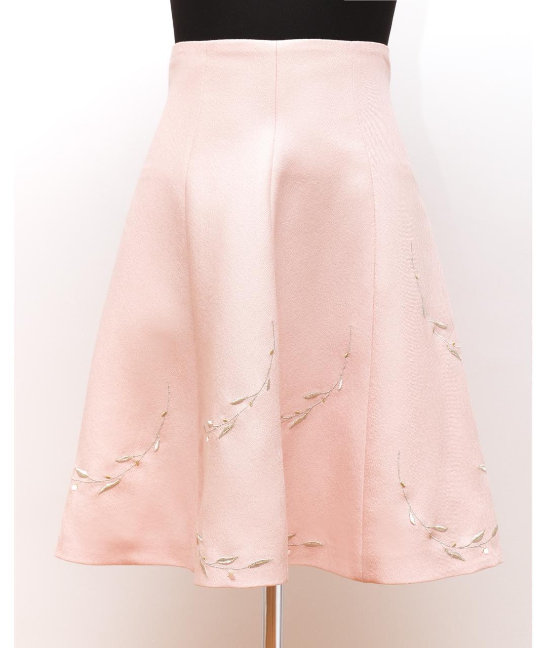 EDEM Розовая шерстяная юбка миди, фото 4