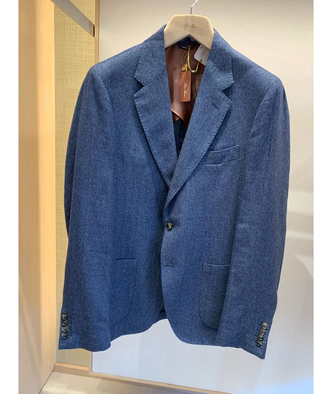 LORO PIANA Синий кашемировый пиджак, фото 3