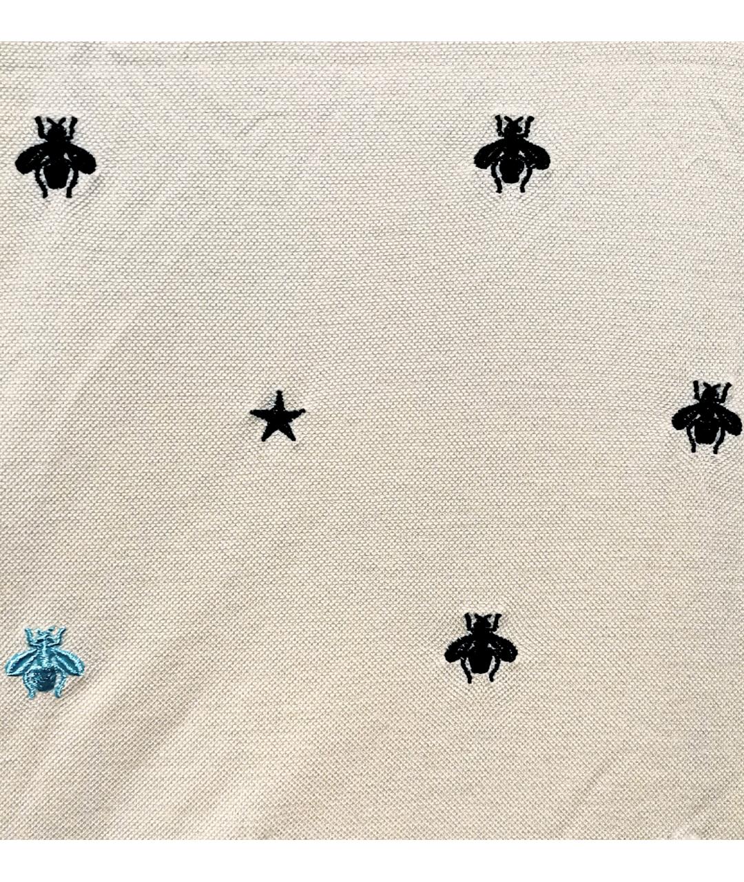 GUCCI Белое хлопко-полиэстеровое поло с коротким рукавом, фото 4