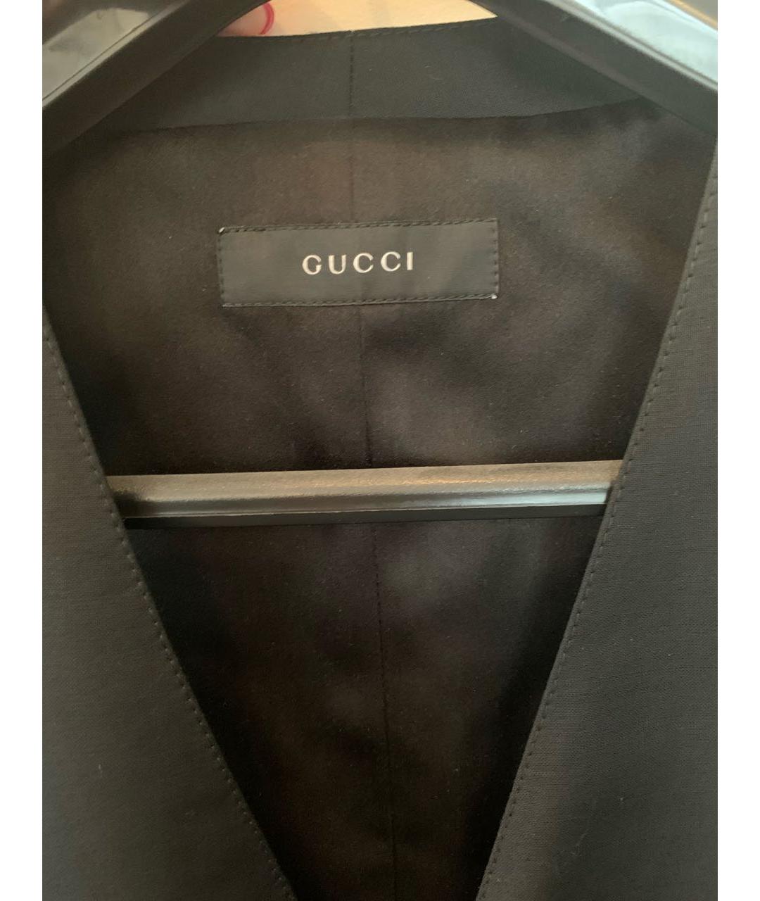 GUCCI Черный шелковый жилет, фото 3