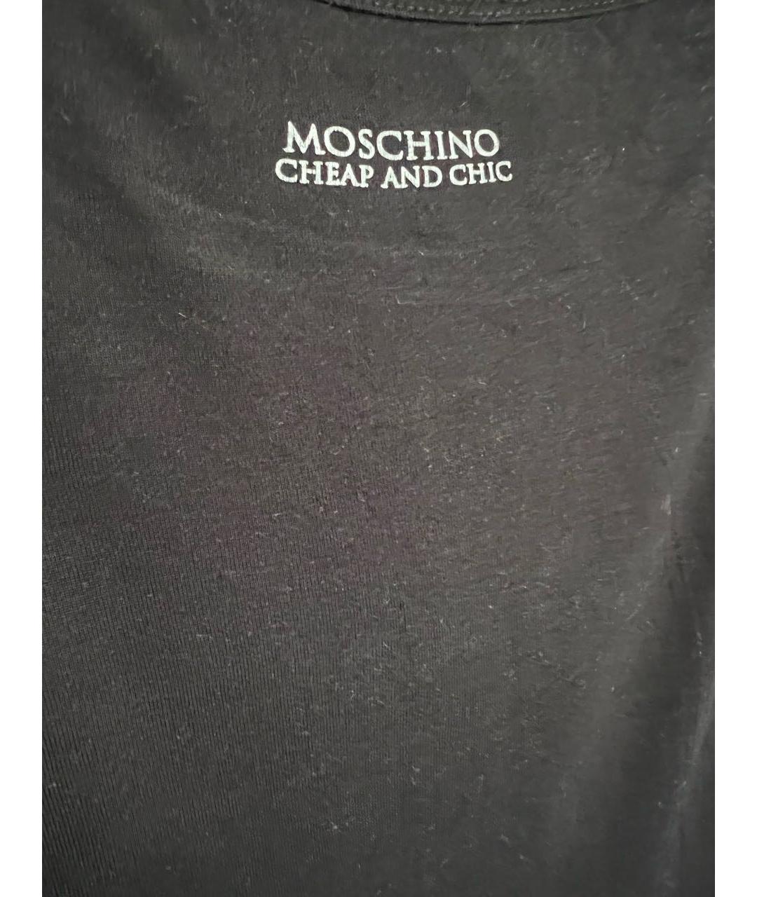 MOSCHINO Черная футболка, фото 4