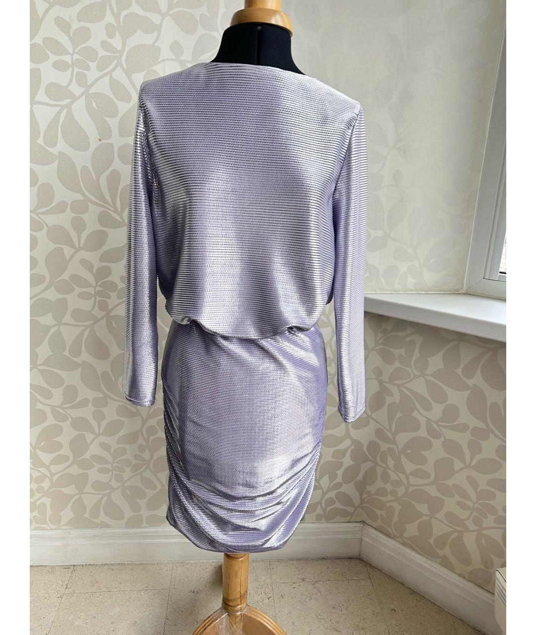 MAJE Фиолетовое полиэстеровое коктейльное платье, фото 2