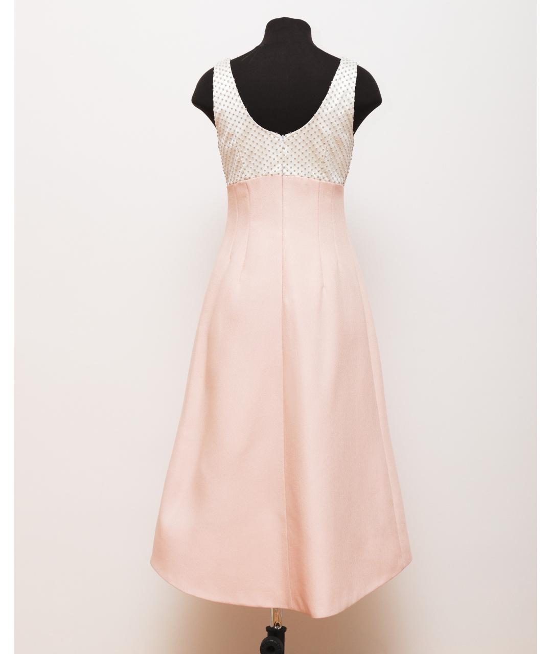 EDEM Розовое шерстяное коктейльное платье, фото 2