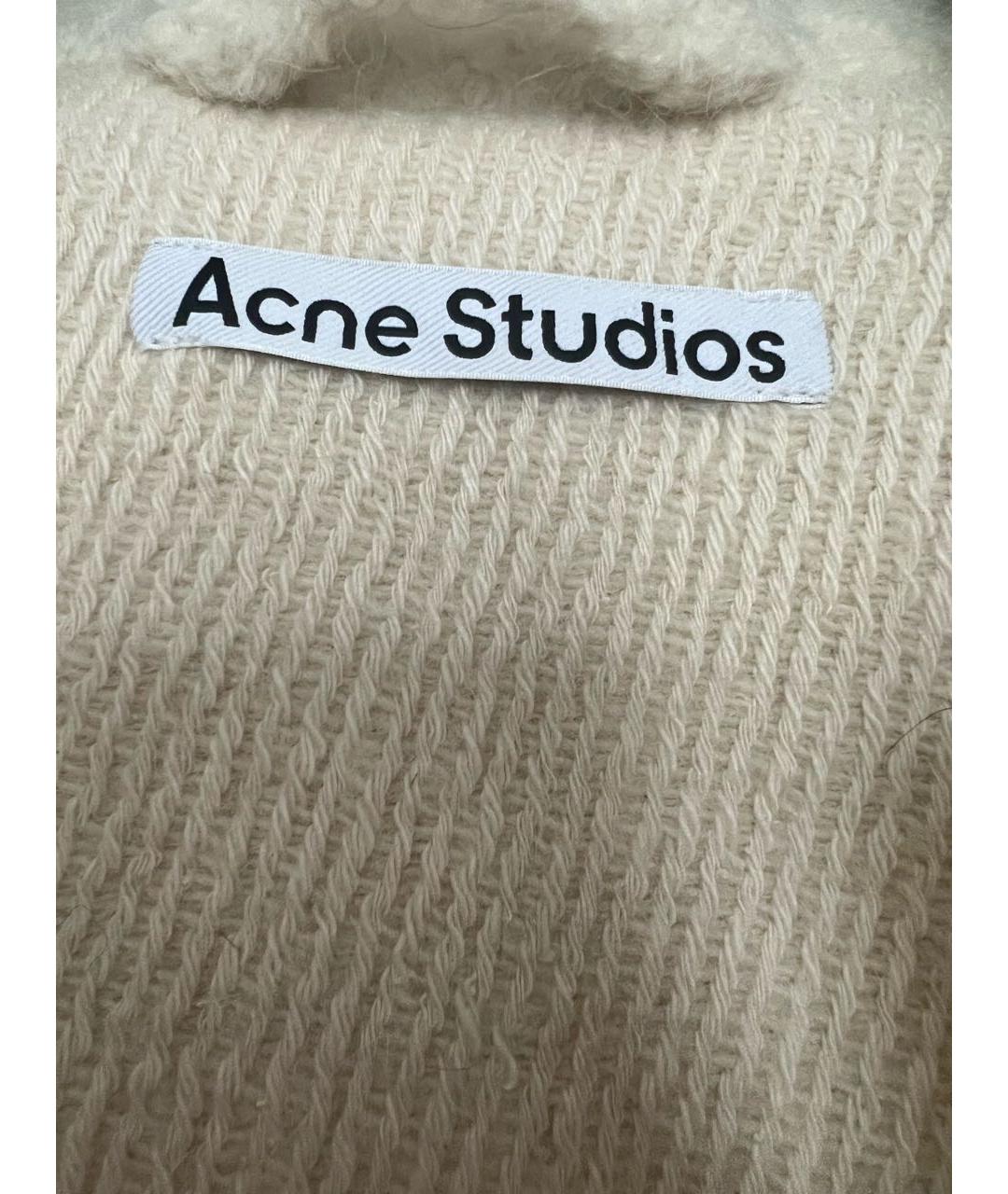 ACNE STUDIOS Белое шерстяное пальто, фото 3