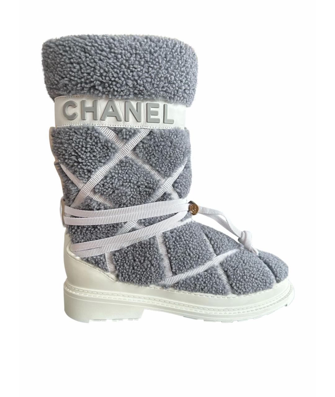 CHANEL Серые сапоги, фото 1
