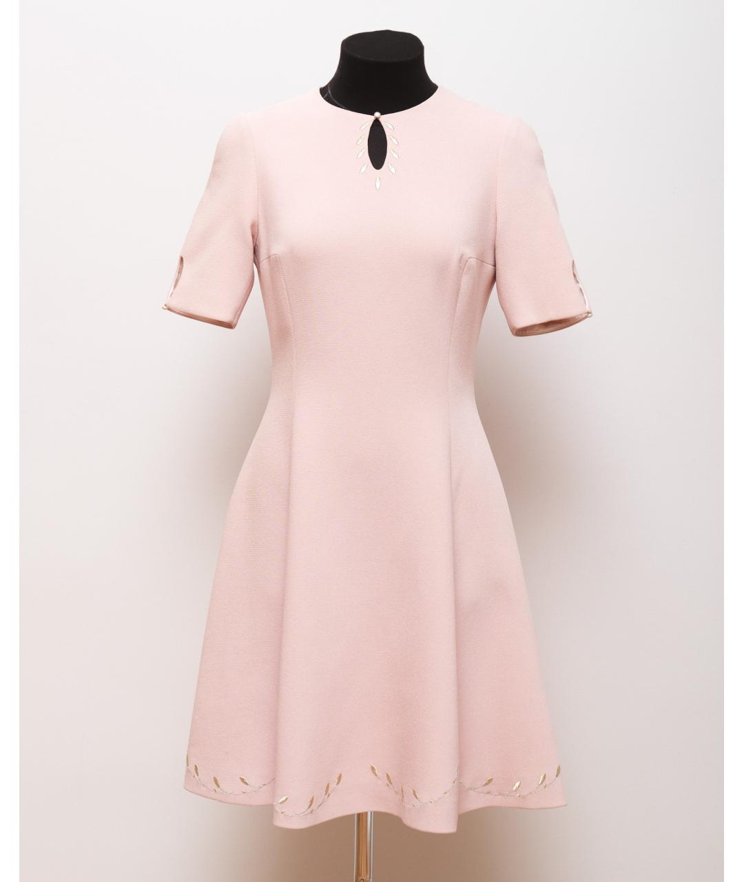 EDEM Розовое шерстяное коктейльное платье, фото 4