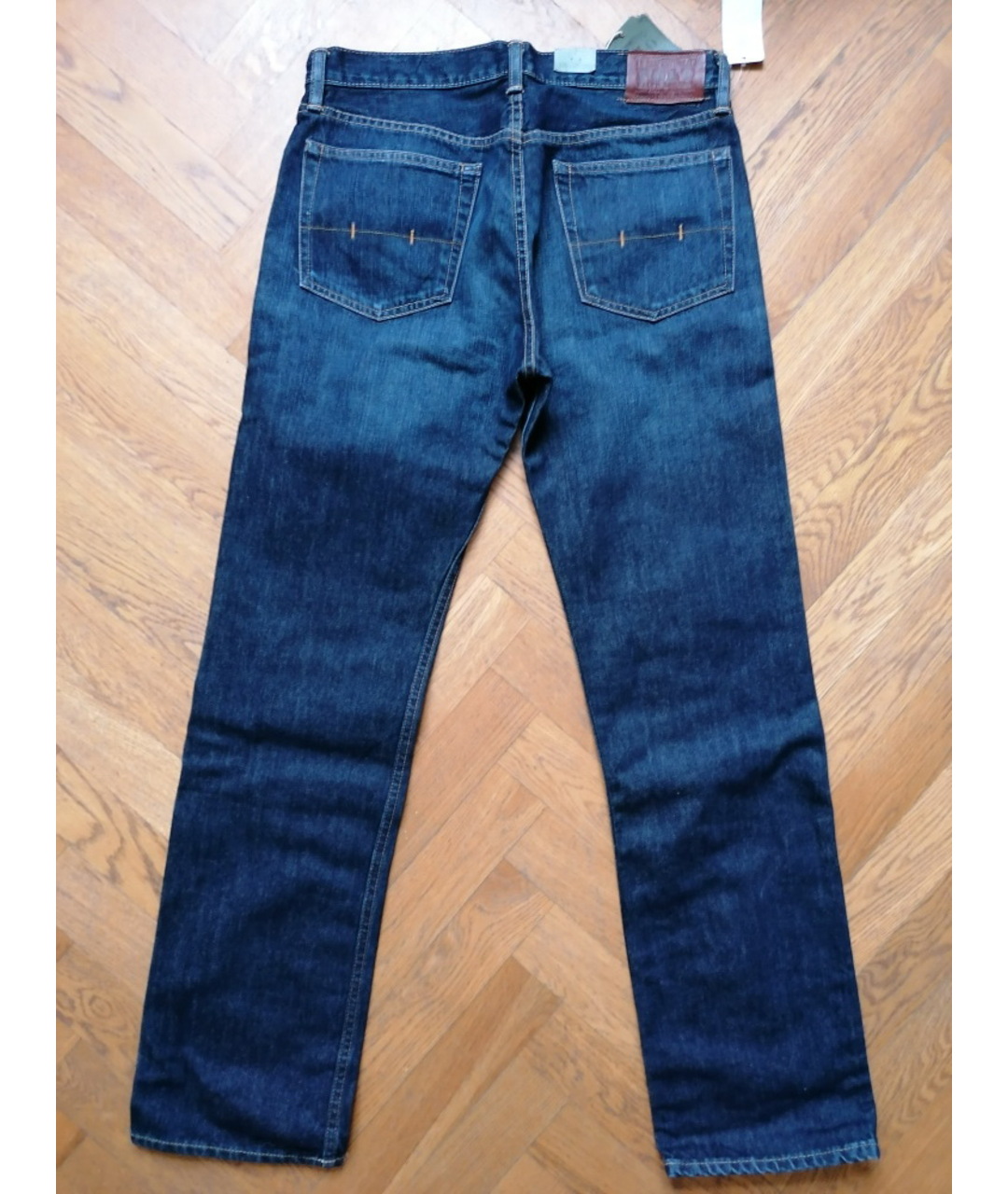 RALPH LAUREN Темно-синие хлопковые прямые джинсы, фото 2