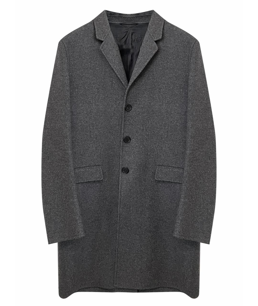 JIL SANDER Антрацитовое шерстяное пальто, фото 1