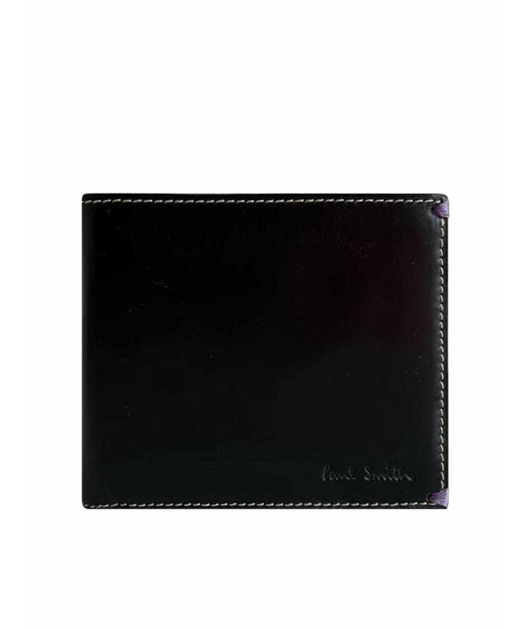 PAUL SMITH Черный кожаный кошелек, фото 5