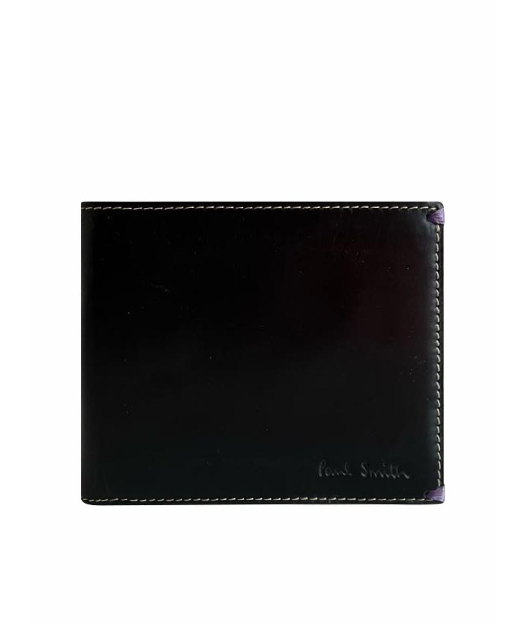 PAUL SMITH Черный кожаный кошелек, фото 6