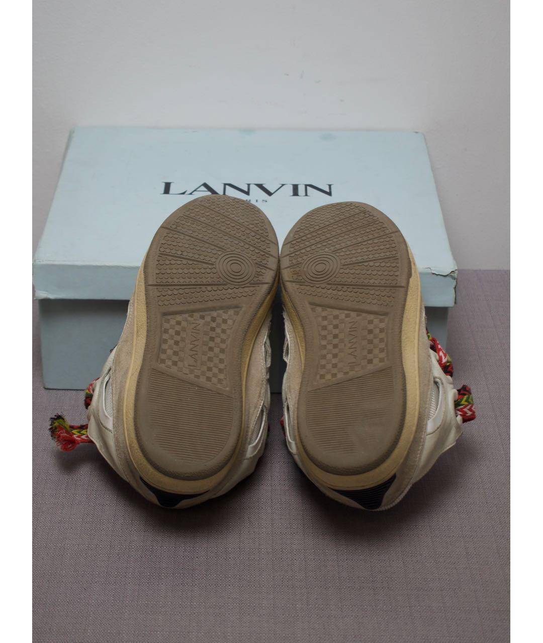 LANVIN Белые низкие кроссовки / кеды, фото 3