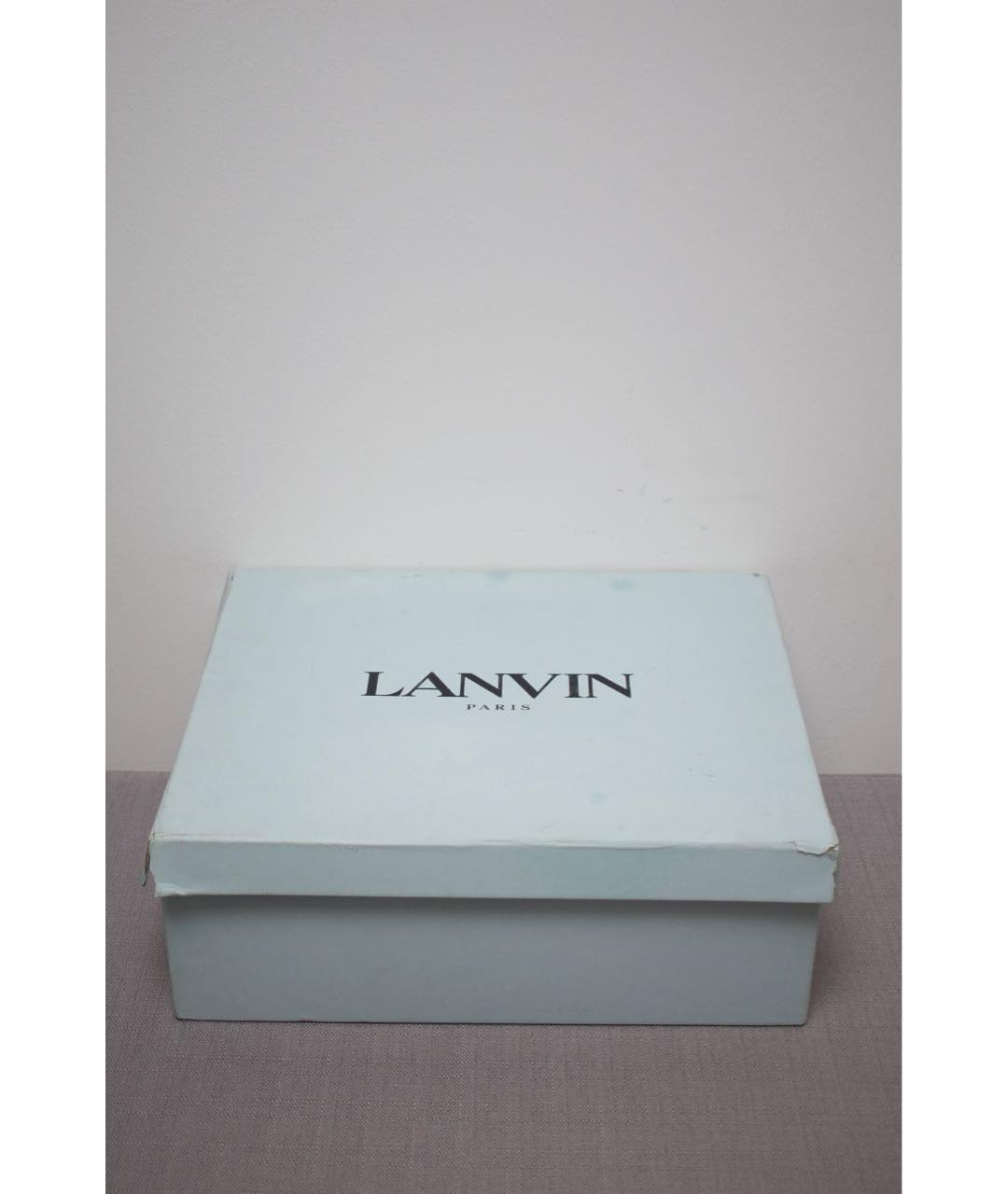 LANVIN Белые низкие кроссовки / кеды, фото 4
