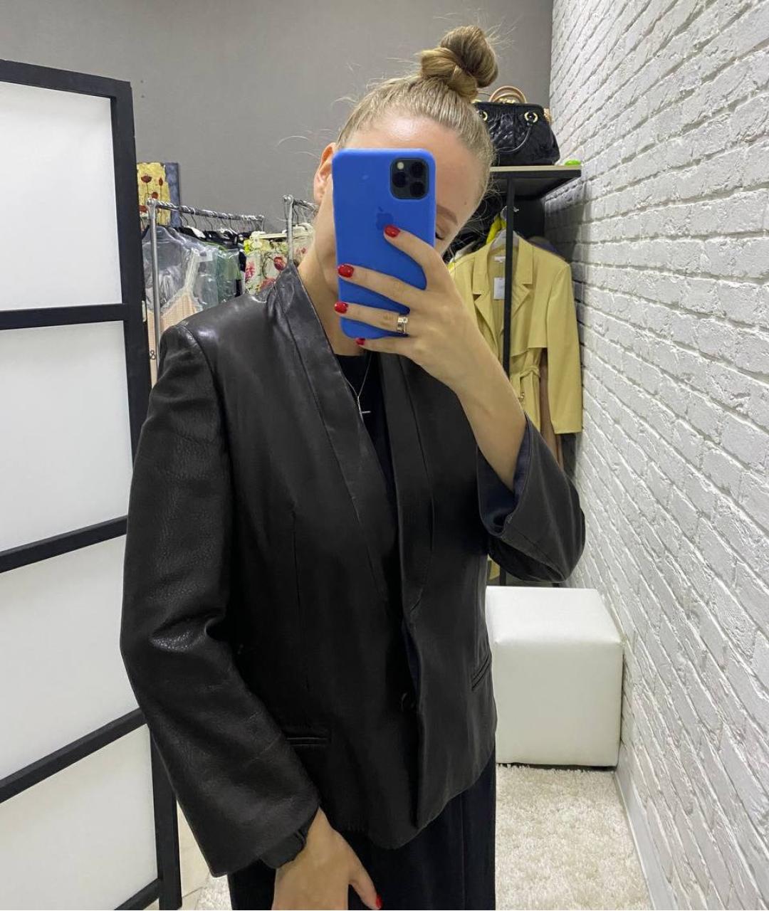 BRUNELLO CUCINELLI Коричневый кожаный жакет/пиджак, фото 6