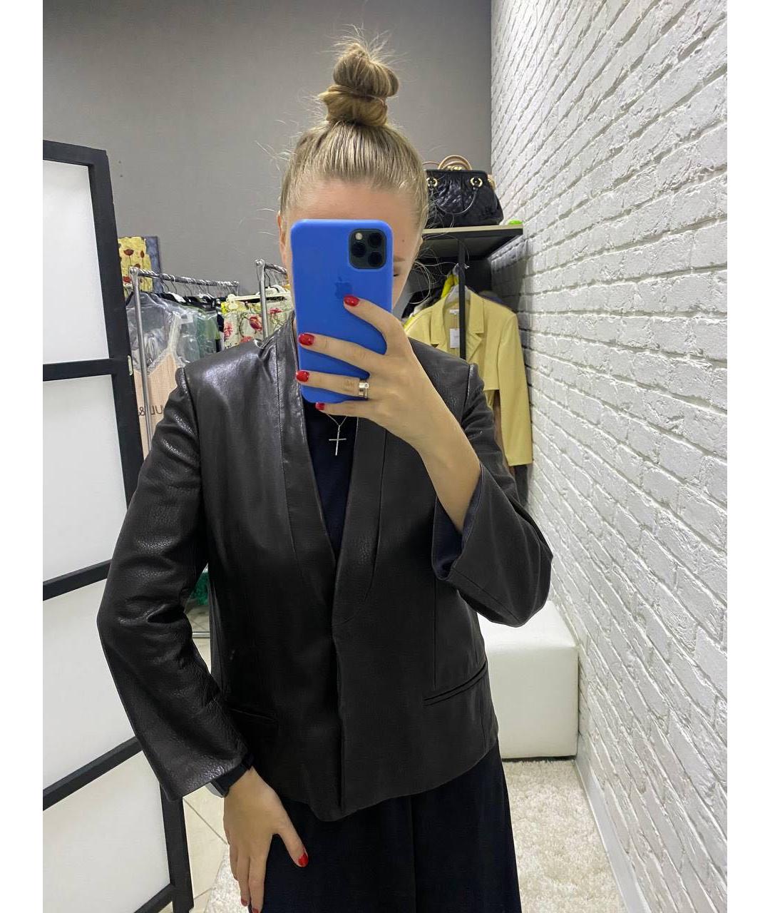 BRUNELLO CUCINELLI Коричневый кожаный жакет/пиджак, фото 5