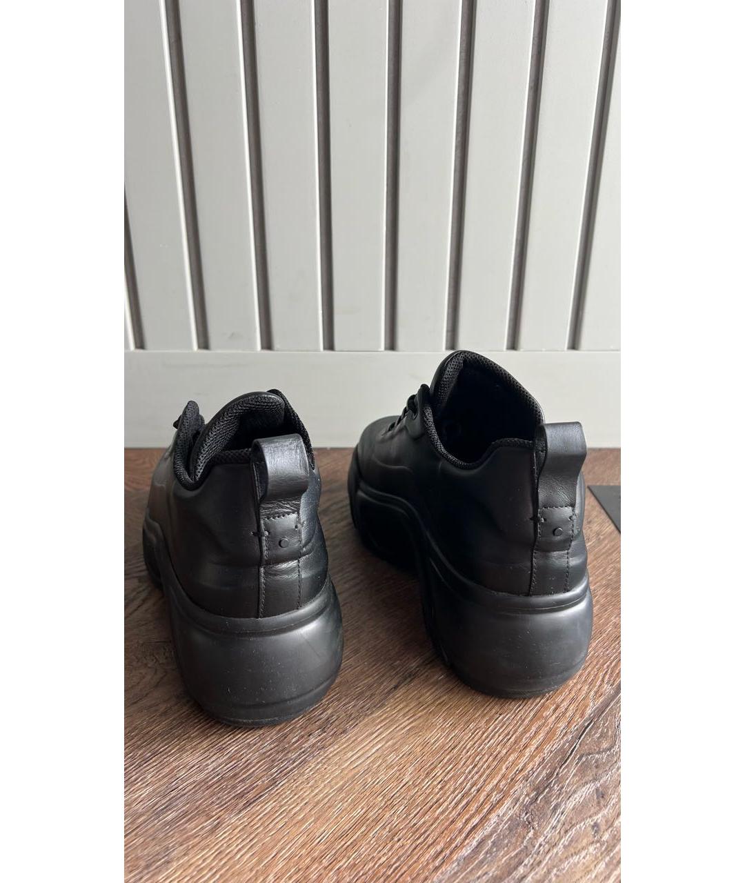 VALENTINO Черные кожаные кроссовки, фото 4