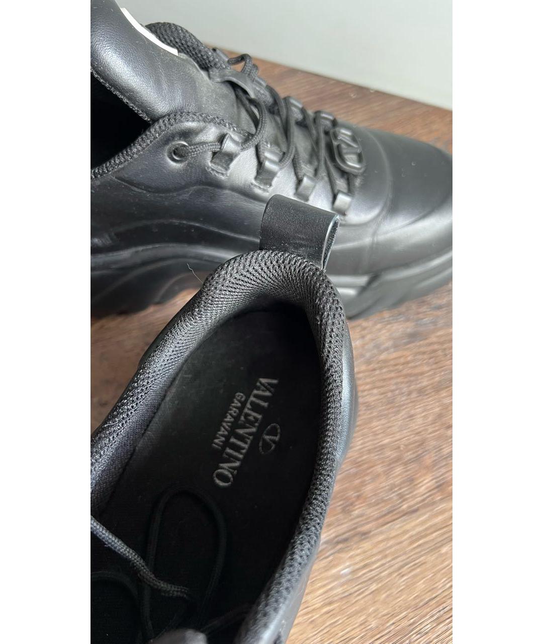 VALENTINO Черные кожаные кроссовки, фото 7