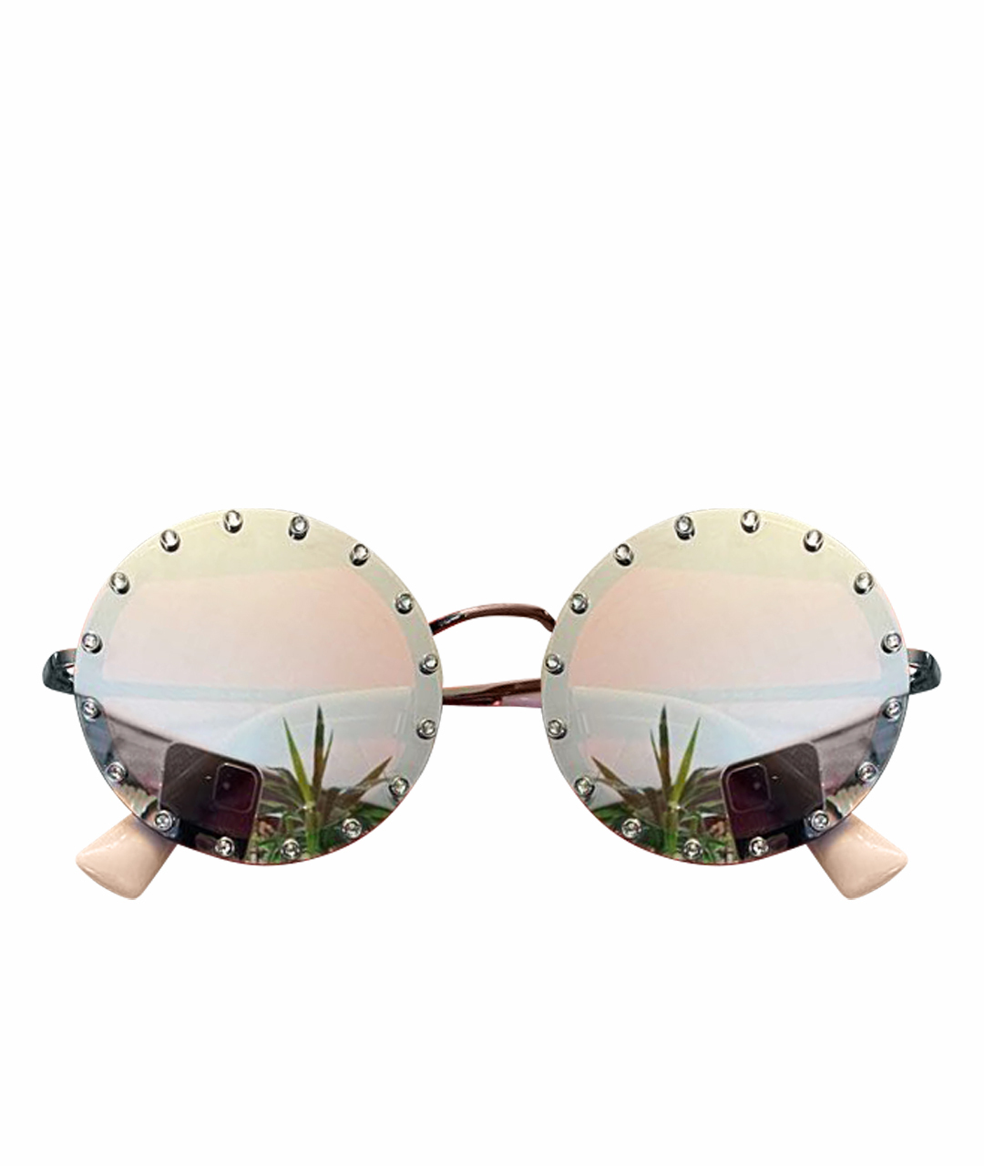 VALENTINO Серебряные металлические солнцезащитные очки, фото 1