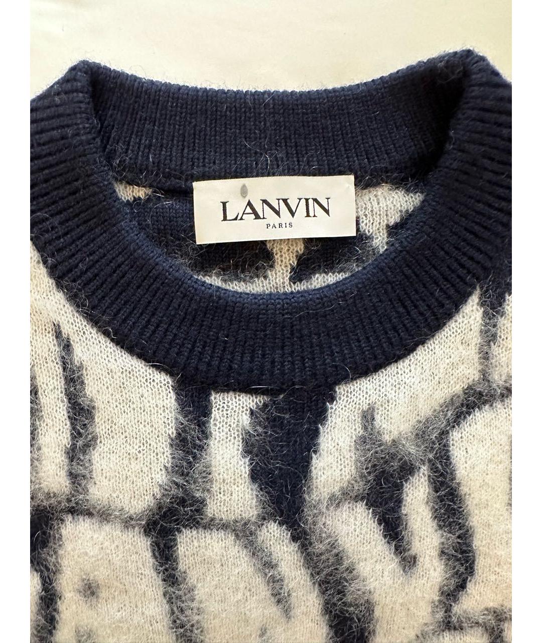 LANVIN Темно-синий джемпер / свитер, фото 3