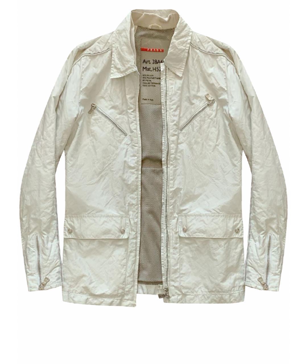 PRADA Белая хлопковая куртка, фото 1