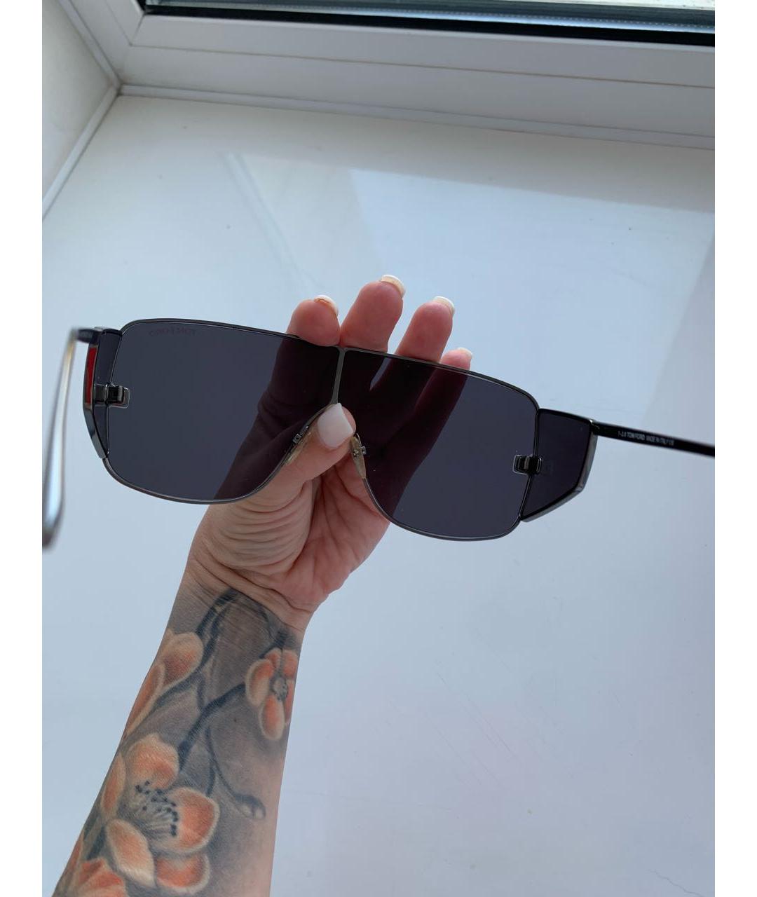 TOM FORD Черные металлические солнцезащитные очки, фото 7