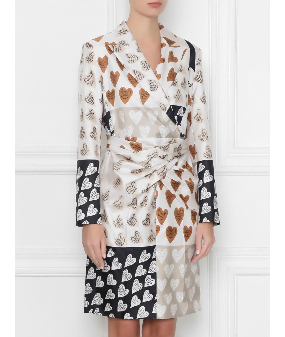 MAX MARA Бежевое шелковое коктейльное платье, фото 4