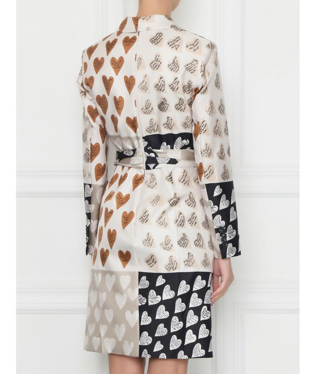 MAX MARA Бежевое шелковое коктейльное платье, фото 2