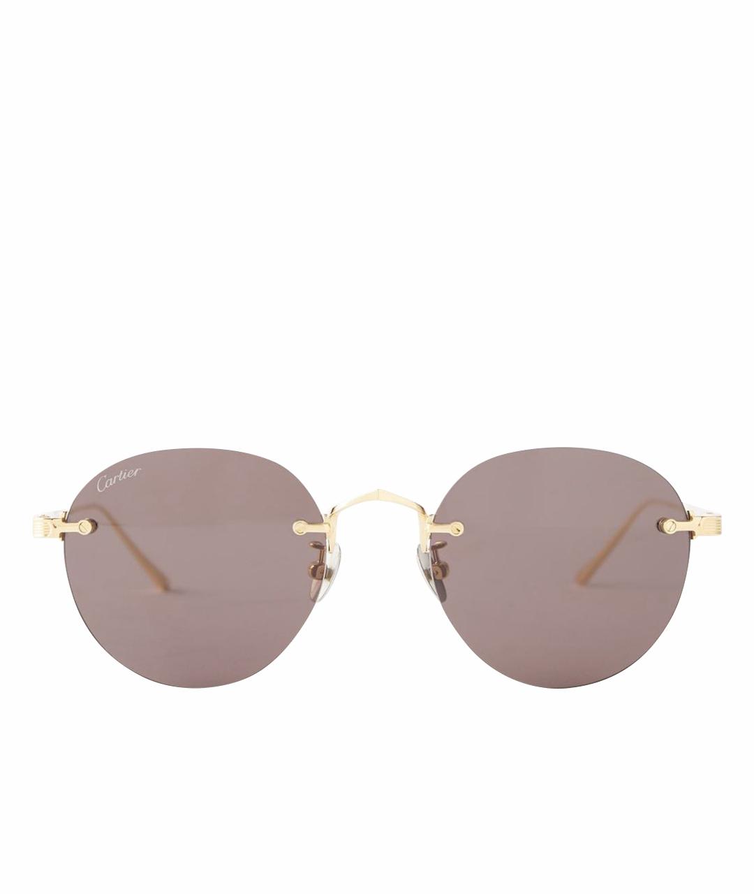 CARTIER Золотые металлические солнцезащитные очки, фото 1