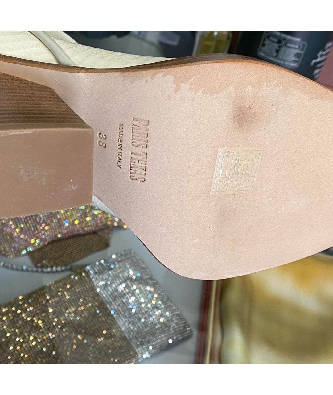 PARIS TEXAS Бежевые кожаные сапоги, фото 7