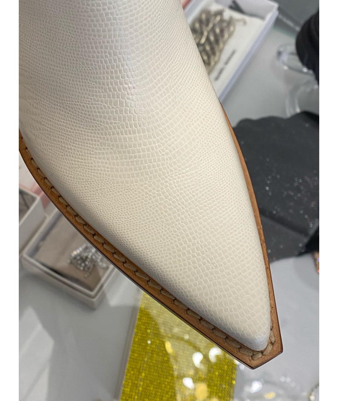 PARIS TEXAS Бежевые кожаные сапоги, фото 8