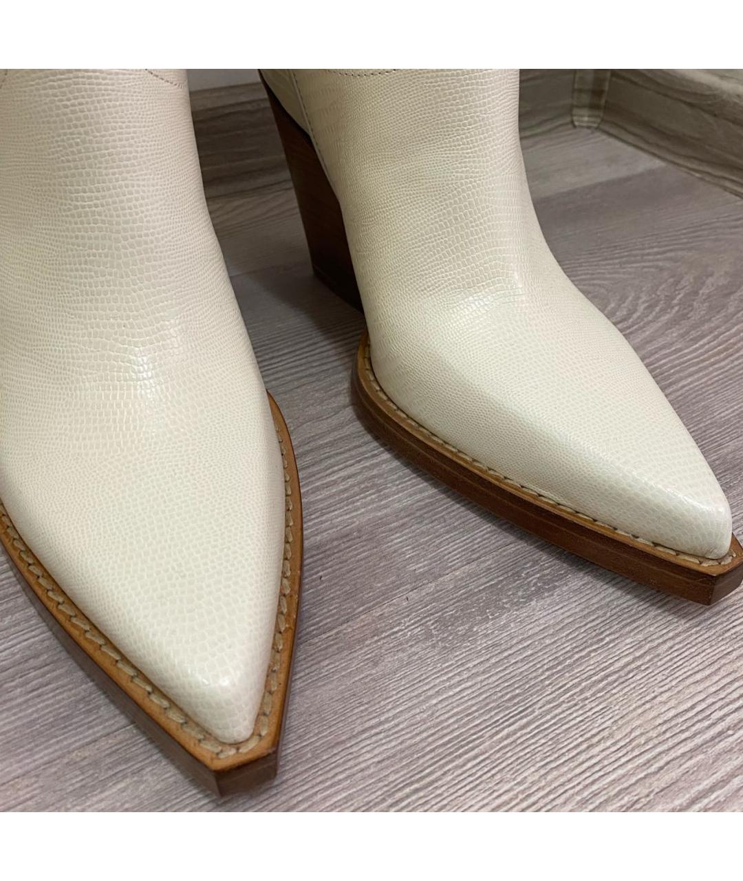 PARIS TEXAS Бежевые кожаные сапоги, фото 3