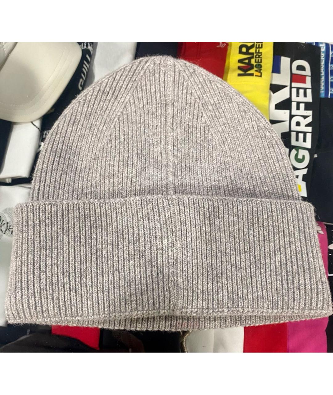 'S MAX MARA Серая шерстяная шапка, фото 2
