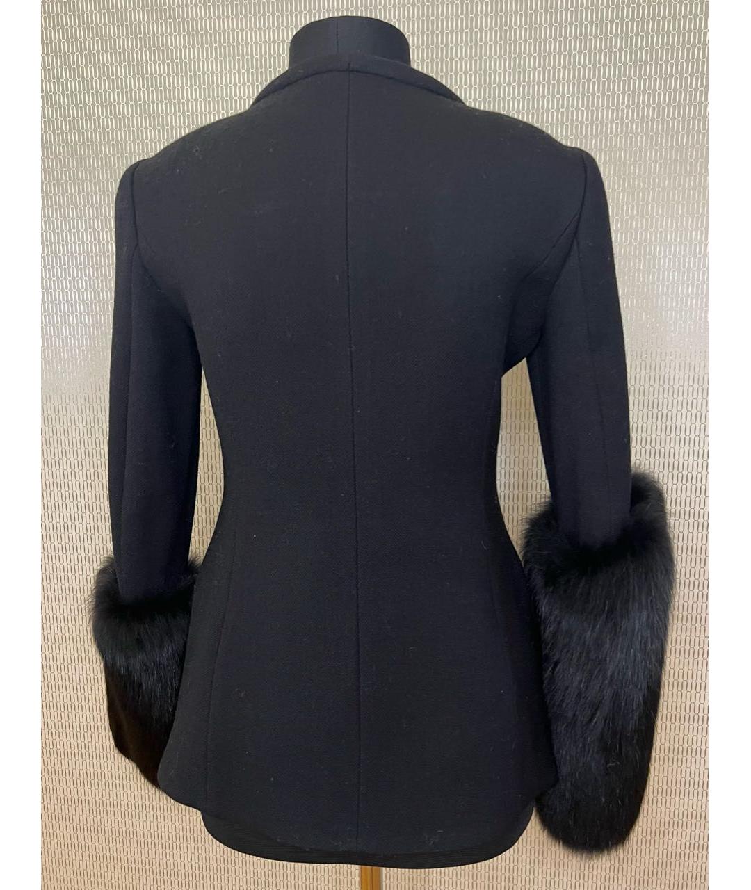 VIONNET Черное шерстяное пальто, фото 7