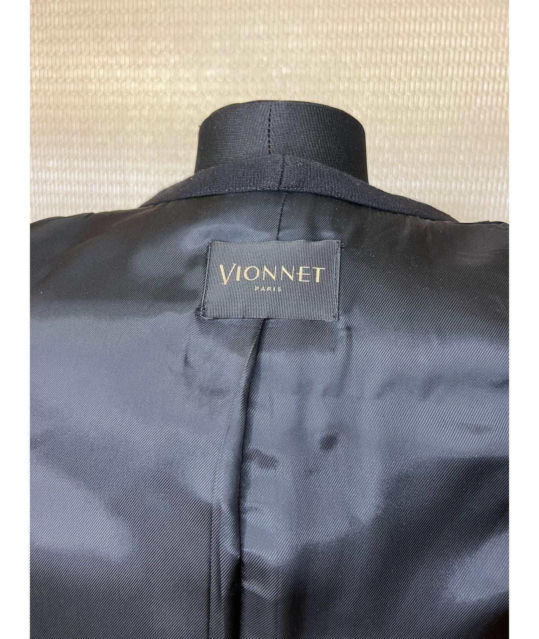 VIONNET Черное шерстяное пальто, фото 3