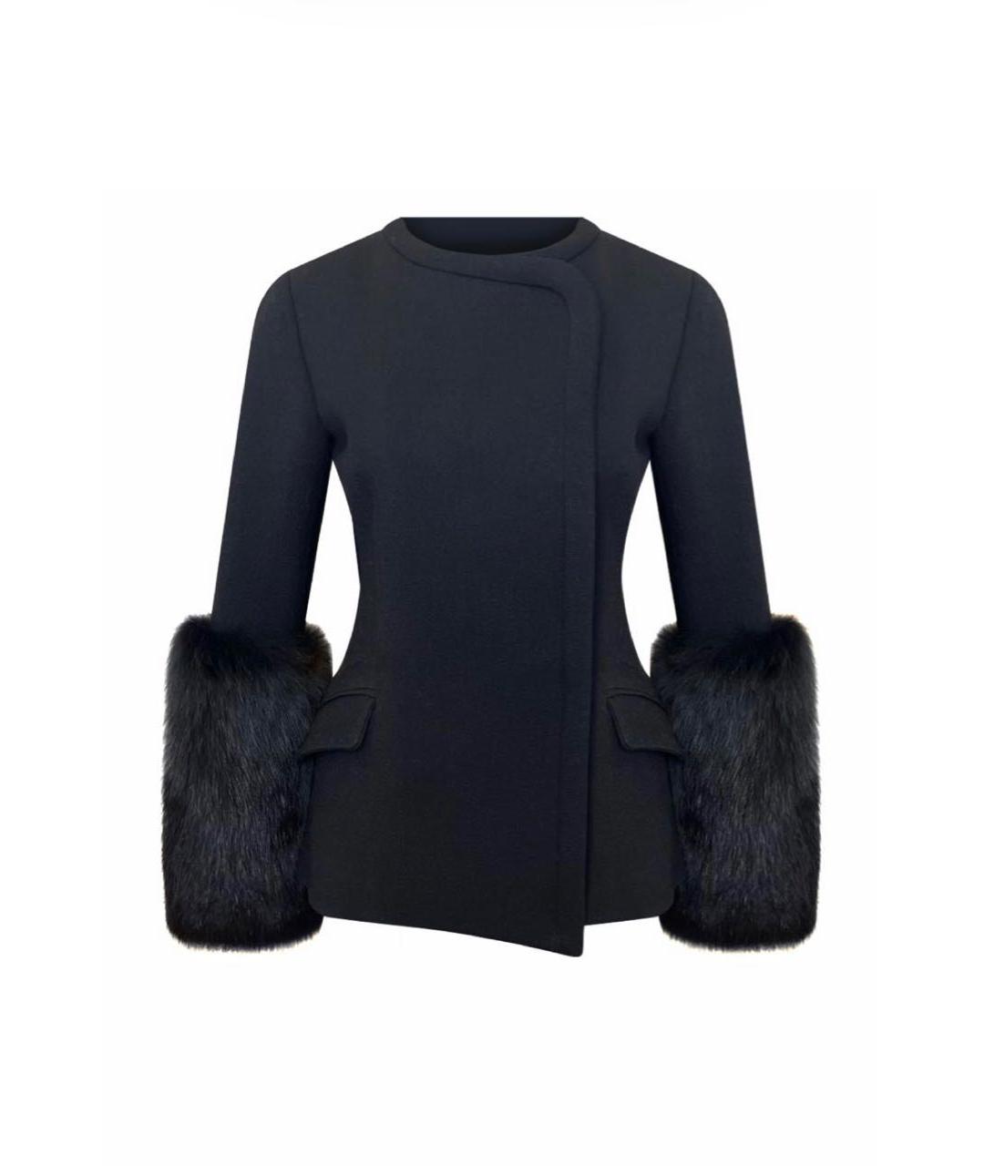 VIONNET Черное шерстяное пальто, фото 1