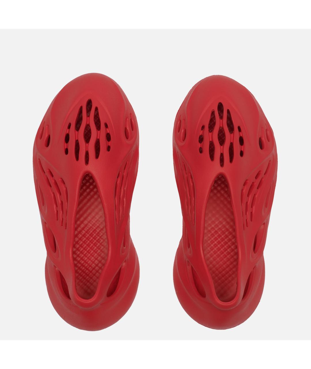 ADIDAS YEEZY Красные резиновые шлепанцы, фото 3