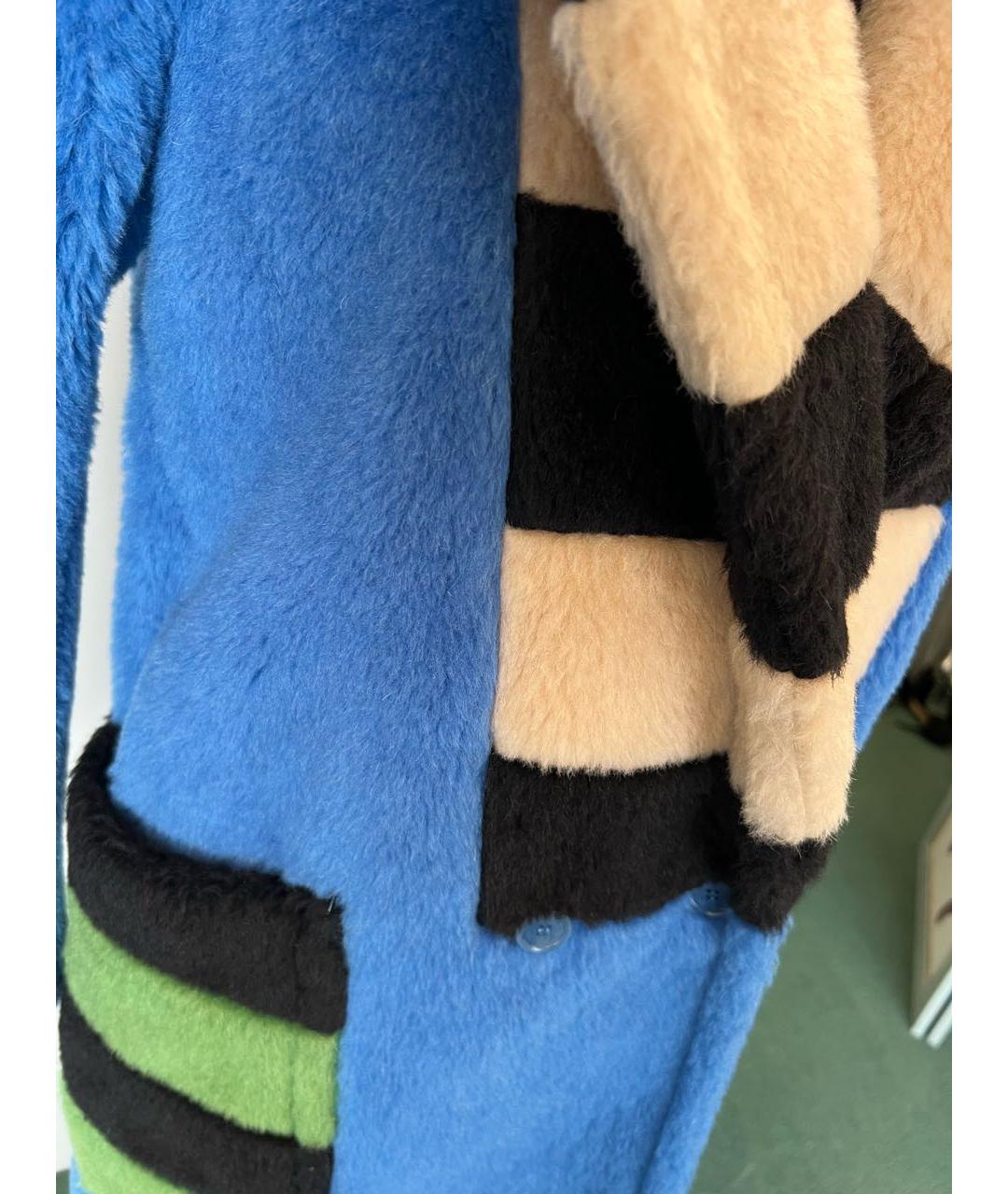MAX MARA Синяя шерстяная шуба, фото 4