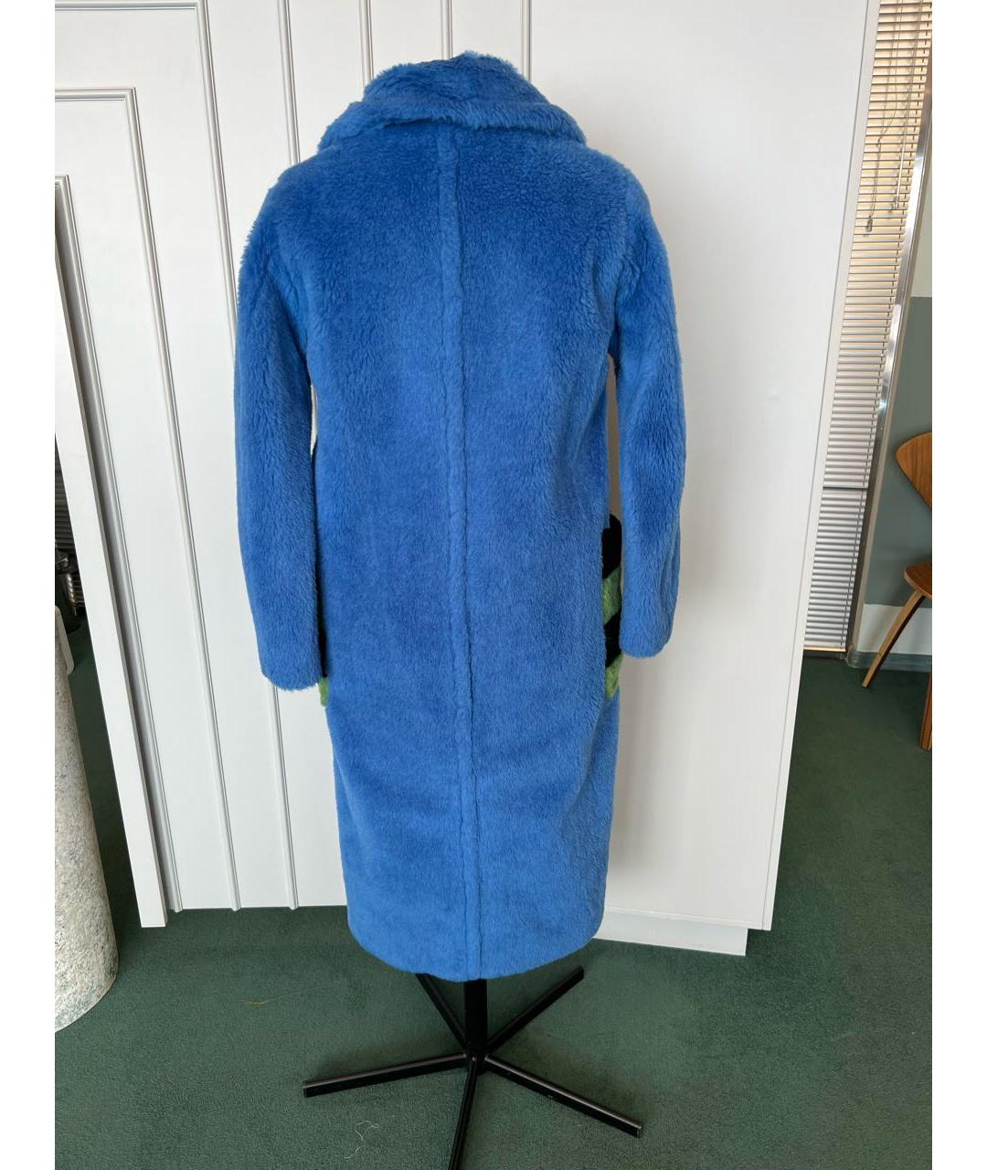 MAX MARA Синяя шерстяная шуба, фото 2