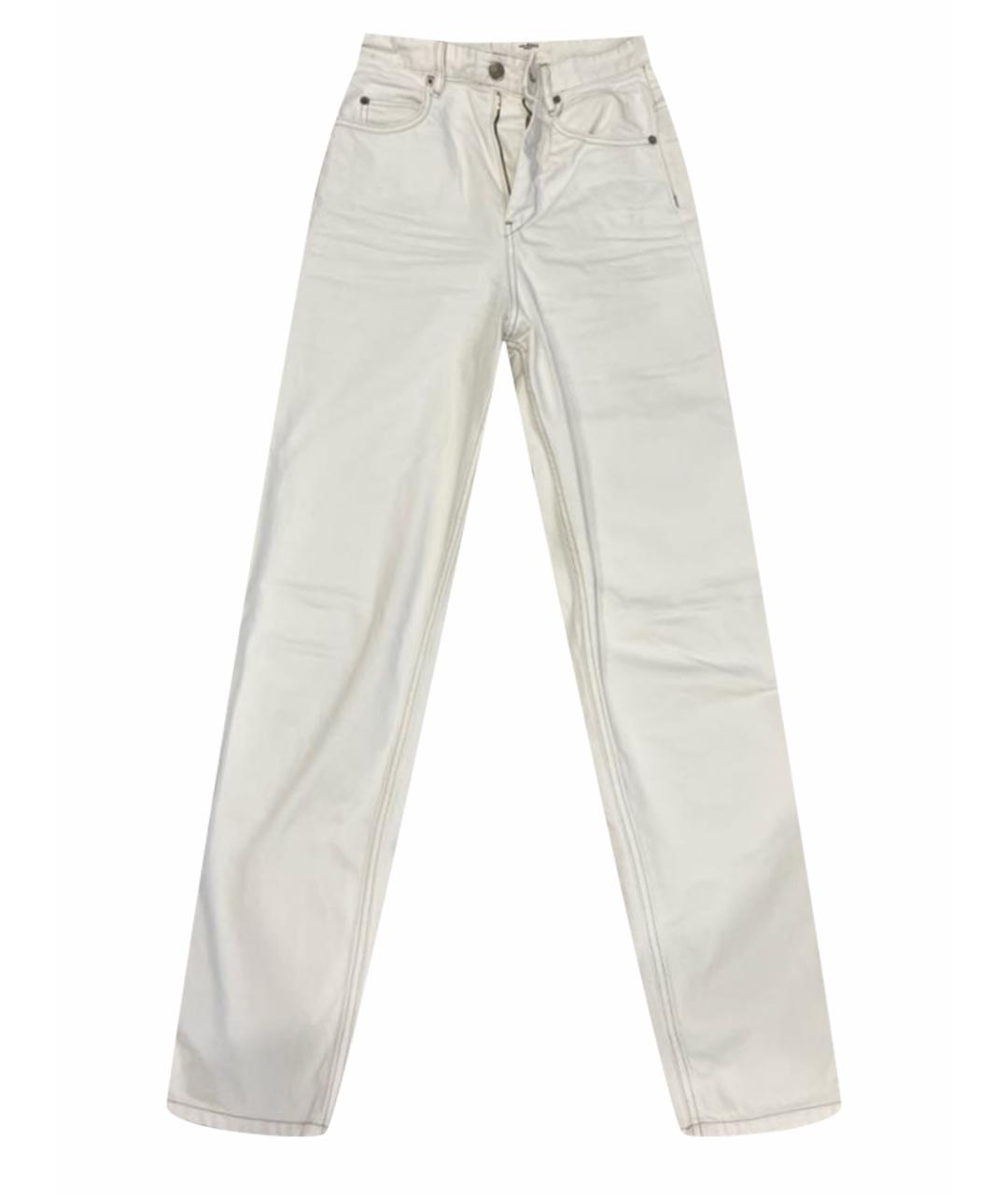 ISABEL MARANT ETOILE Белые хлопковые прямые джинсы, фото 1
