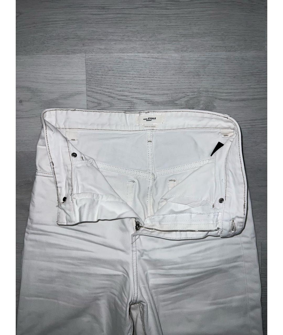 ISABEL MARANT ETOILE Белые хлопковые прямые джинсы, фото 3