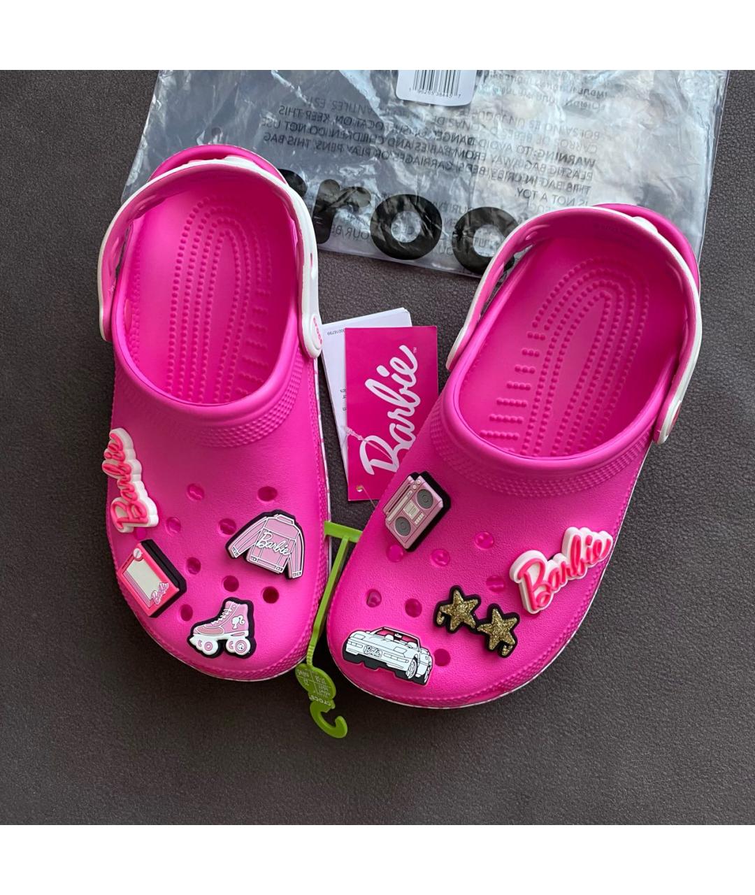 CROCS Розовые резиновые сабо, фото 5