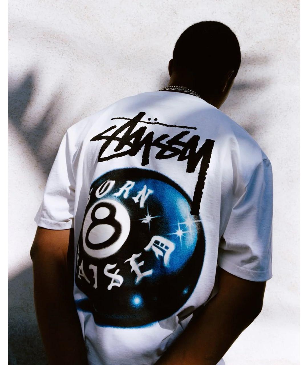 STUSSY Белая хлопковая футболка, фото 4