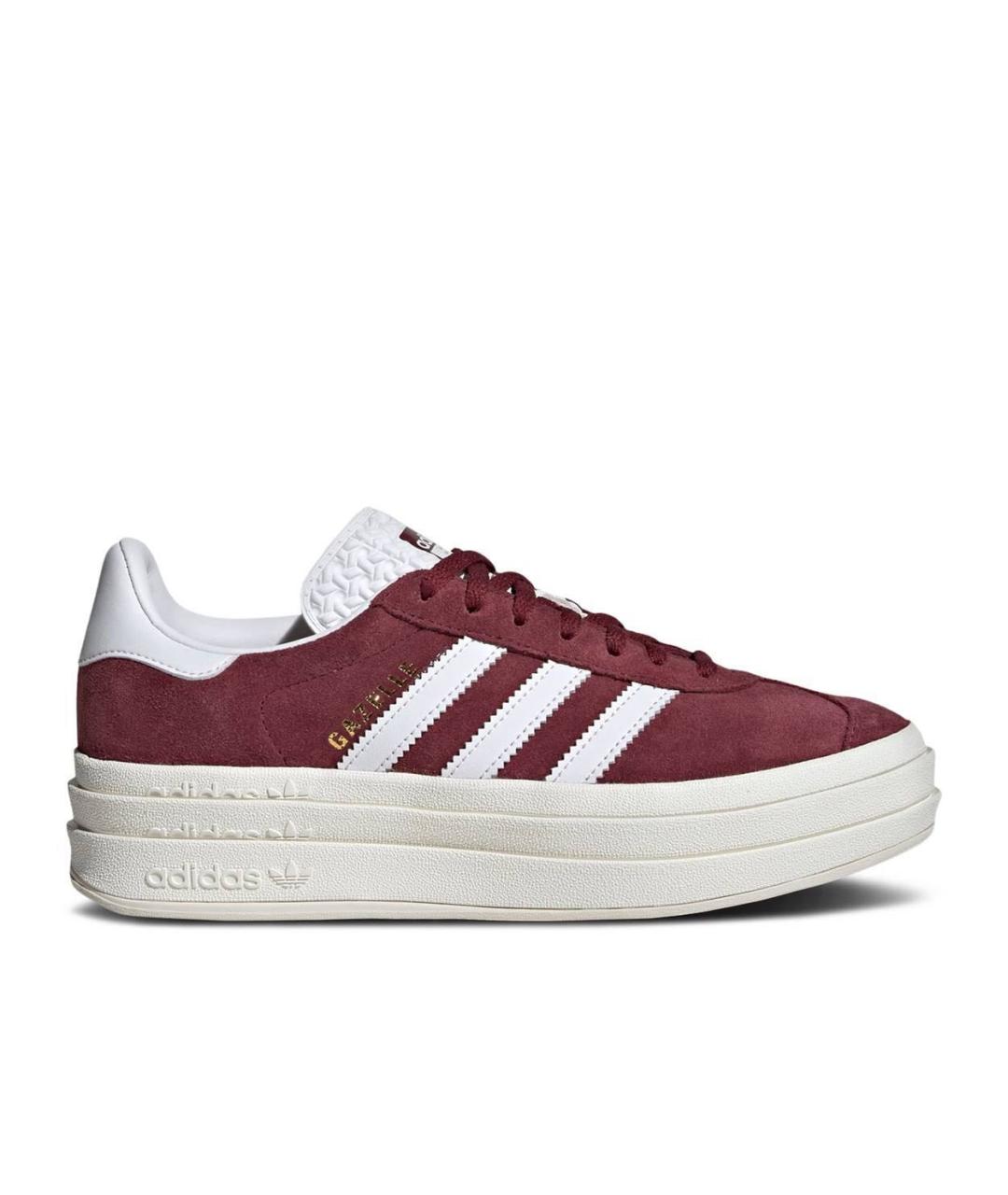 ADIDAS Бордовые замшевые кроссовки, фото 1