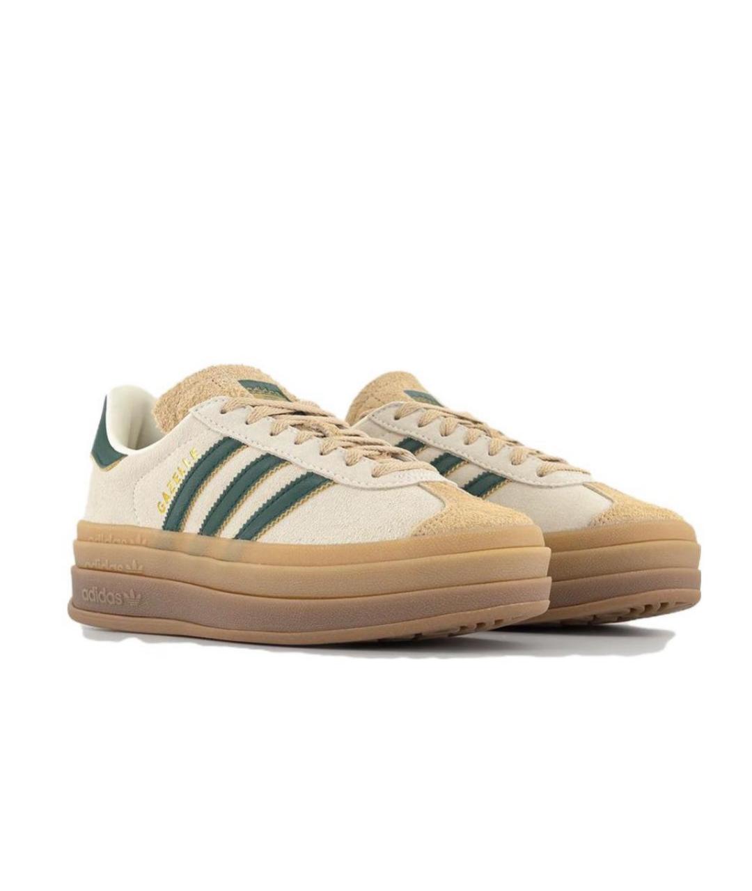 ADIDAS Бежевые замшевые кроссовки, фото 2