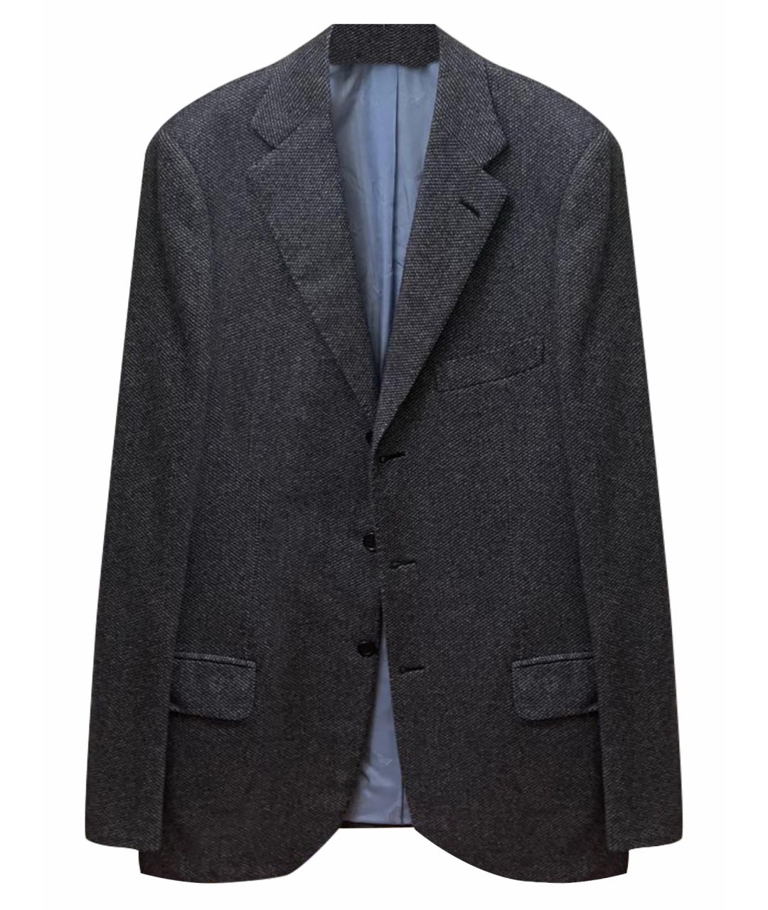 BRIONI Серый кашемировый пиджак, фото 1