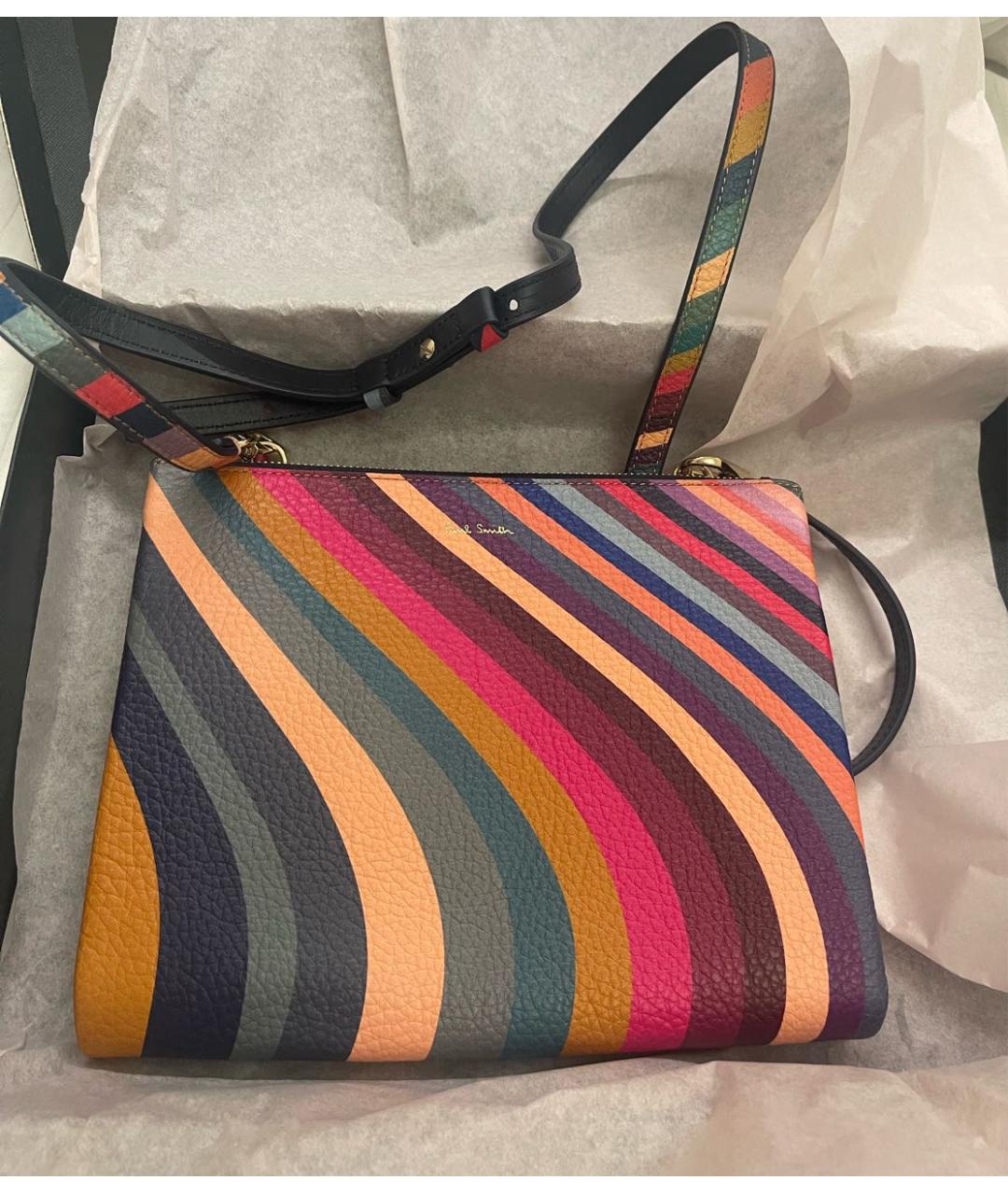 PAUL SMITH Мульти кожаная сумка через плечо, фото 6
