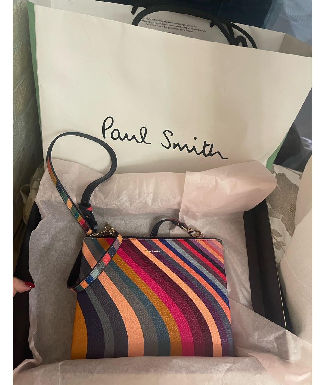 PAUL SMITH Мульти кожаная сумка через плечо, фото 4